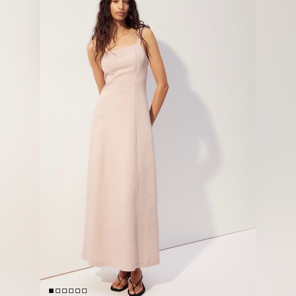 H&M | Dresses | Hm Linen Blend Maxi Dress Nwt Size M | Poshmark